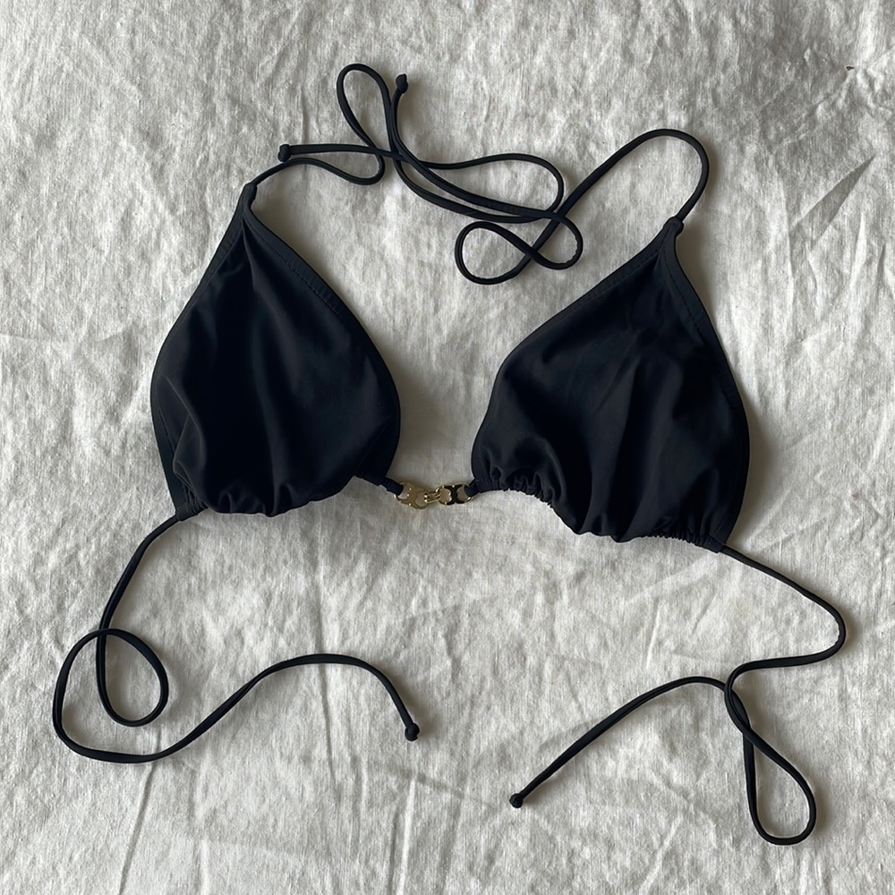 Tory Burch Black Gemini Link Bikini/Swimsuit Top